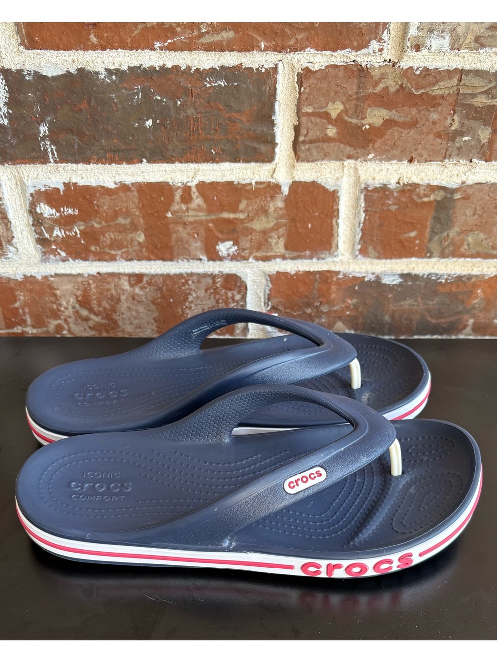 CROCS Bayaband Navy‎ Pepper Flip-Flops Thong Sandals Size 8